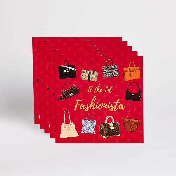 5 Gift Cards with 'The Lil Fashionista' on them