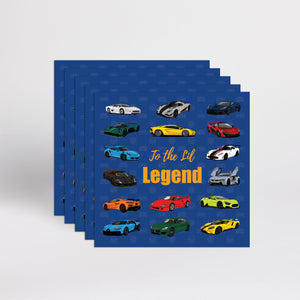 Lil Legend Supercar Greeting Card - 5 Pack