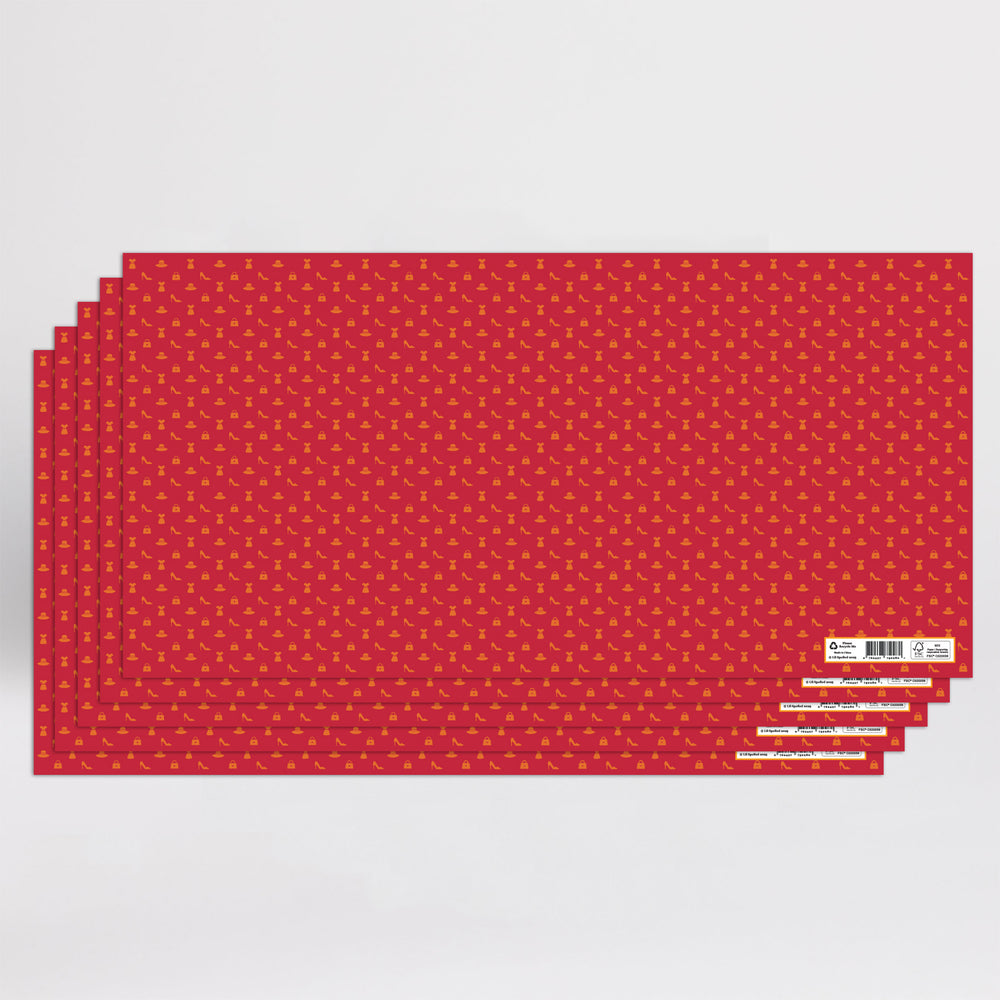 5 sheets of wrapping paper